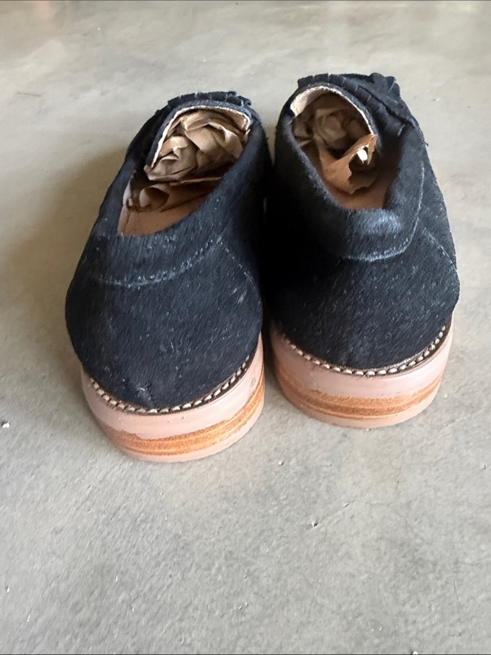 Topshop shoes black velvet loafer size 6 - Picture 7 of 9